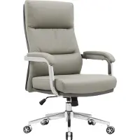 CasaDolce Casa Dolce chaise de bureau WESTORIA, taupe, 74x72x111-117 cm, pivotante et réglable en hauteur, similicuir
