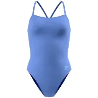 Speedo Solid V-back 2.0 Swimsuit Bleu 28 Femme