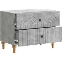 vidaXL Cabinet de chevet avec tiroir Gris béton 62 x 34,5 x 48 cm