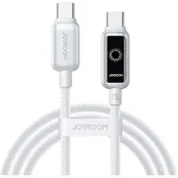 JOYROOM Câble de données et de charge rapide USB-C vers USB-C 100 W, 1,2 m - Blanc
