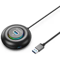 ORICO Hub USB YXR4-U3 RGB avec 4 ports USB-A 3.0 et un câble de 1,8 mètre