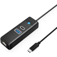 ORICO Hub USB PW3UR25-C3, 3 ports (1x USB-A 3.0, 1x USB-C 3.0, 1x RJ45 2,5G Ethernet), câble de 1 mètre