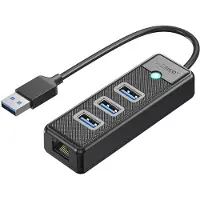 ORICO Hub USB PW3UR25-U3 avec 4 ports (3 ports USB-A 3.0, 1 port RJ45 Ethernet 2,5G), câble de 1 mètre