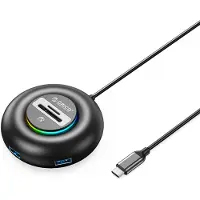 ORICO Hub USB YXR5-C3 avec 4 ports USB-A 3.0, lecteur de cartes SD et microSD (0,3 m)