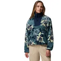 Columbia Sequoia Grove Printed Half Zip Fleece Bleu XL Femme