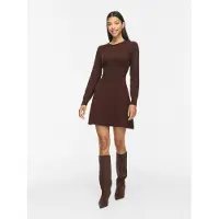 Vila Kerry Long Sleeve Short Dress Marron L Femme