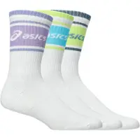 Asics unisex. 3033C295 Pack 3 Chaussettes Logo Crew blanc (S), Homewear, Sport, Coton