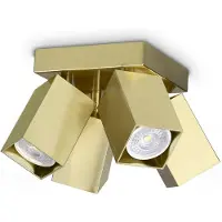 Ideal Lux Luminaires encastrés , 4 ampoules GU10, en laiton, indice de protection IP20, modèle DYNAMITE, référence 371320