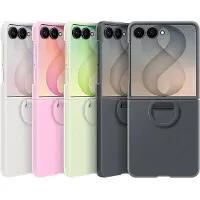 Samsung Silicone Ring Magnet Coque De Téléphone Pour Z Flip8 Blanc
