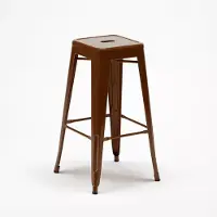 AHD Amazing Home Design Tabouret de bar 76cm en acier métal pour bar et cuisine Steel Up - Braun
