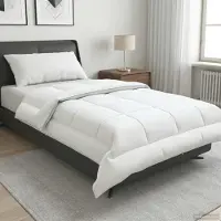 Syfax Couverture de lit 137x200 cm, collection été, 200 GSM, laine australienne, couleur blanche