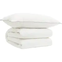vidaXL : Ensemble couette et taies d'oreiller, 2 pièces, 140x200 cm, laine pour toutes saisons
