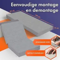 Famanu Matelas pliable / Lit de camping pliable. Lit d'appoint, matelas de sol, matelas de couchage. Dimensions : 2 mètres de long x 0,65 mètre de large x 0,15 mètre d'épaisseur
