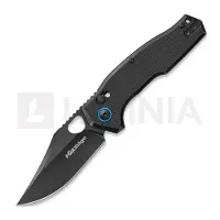 Fox Edge Couteau pliant Crew Clip Point - Blackwash - G10, noir