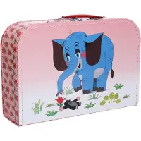 PADU Valise Enfant Taupe Et Éléphant 30cm
