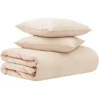 vidaXL Ensemble de draps , 2 pièces, 200 x 240 cm, en kapok et polyester, couleur beige