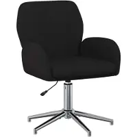 vidaXL Fauteuil de bureau, 54 x 58 x 90 cm, noir, revêtement en tissu
