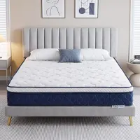 Tribesigns - Matelas à ressorts ensachés 90x200 cm – 9 zones, mousse à mémoire de forme avec gel, housse en lyocell, Öko-Tex, fermeté H3, 25 cm, respirant, testé pour les substances nocives – Bleu