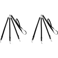 Torribaly Laisse pour chien 2X 3 voies, coupleur réglable en nylon non détachable, plusieurs Pe