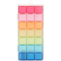 Typecat Boîte en plastique vide transparente à 21 compartiments pour pilules, médicaments, plateau hebdomadaire à 3 rangées