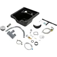 StarTech.com Lavabo mural pour shampooing - Lavabo de coiffeur - ABS - Tuyau extensible - Lavabo inclinable - Pour salon et domicile - Noir