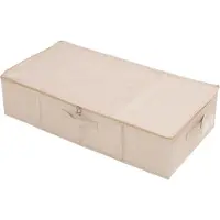 Gistuch Rangement sous le lit, tissu imperméable, organisateur de chaussures pliable pour vêtements, chaussettes, chaussures, beige, petite taille (29,9 x 15 6,7 pouces)