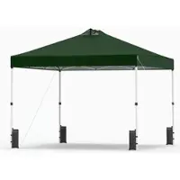 Costway Pavillon 3 x 3 m, pavillon pliable pop-up résistant à l'hiver, pavillon de jardin avec 4 sacs de sable, sardines, cordes et sac de transport, tente de réception, protection solaire verte