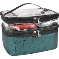 OEM Trousse à maquillage en plastique, format voyage, bleu foncé