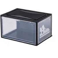 OEM Lot de 2 boîtes à chaussures - Plastique renforcé - Boîtes empilables - Noir