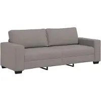 vidaXL Ensemble de canapés 2 pièces avec coussins Tissu Taupe