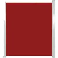 vidaXL Marquise latérale extensible 160x500 cm rouge