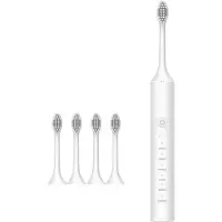 Exogio Ensemble de Brosses à Dents Électriques Rechargeables par USB pour Adultes, avec 4 Têtes de Brosse Souples