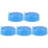 Typecat Bouchon de carafe à eau, lot de 5, bouteille en plastique bleu, outil de remplacement pour bouteille d'eau, anti-fuite