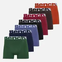 Bench Boxers Homme avec ceinture jacquard - lot de sept Noir/Cranberry Juice/Ground Coffee/Red Earth/Primal Green/Navy/Mid Blue
