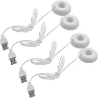 Torribaly Humidificateur donut blanc 4X, mini purificateur d'air portable USB pour bureau