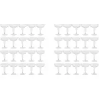 Torribaly Flûtes à champagne jetables en plastique - 60 verres transparents pour pièce