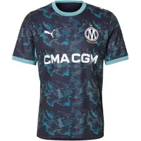 Puma Maillot 'OM Away Replica' bleu marine / azur / blanc