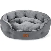 Markenlos Lit pour chien, modèle Klein - Lavable - Adapté aux chats et aux chiots - Gris - 63 x 53 x 20 cm
