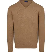Steppin' Out Pullover Col V Laine Mérinos Praline