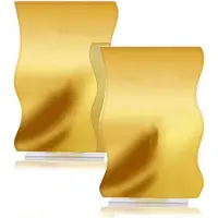 Semoic 10 Pièces de Numéros de Table Dorés avec Supports Ondulés Élégants en Acrylique pour Mariage, Grands Numéros de Table Modernes