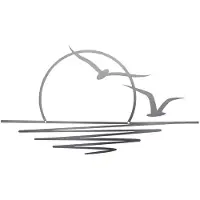 Semoic Art Mural en MéTal Sunrise, DéCor Mural Soleil et Mouettes, DéCor Mural en MéTal, DéCor Abstrait Coucher de Soleil, Dessin au Trait Minimaliste