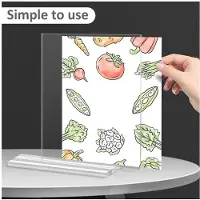 Semoic Cadre Photo en Acrylique 4x6 Pouces, Paquet de 4 Supports de Cadres Photo en Plastique Debout, Affichage de Bureau Photo Double Face