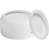 Tlily Moule en Silicone avec Couvercle Bougeoir Cylindrique, Bougie 3D Moule en Silicone Bricolage Bougeoir en Ciment Forme-A
