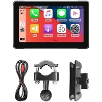 Jojomino Écran de Navigation Portable pour Moto 7 Pouces, Étanche IPX8, pour CarPlay, pour Android Auto, Écran D'Affichage Sans Fil.