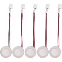 Tlily 5 PièCes 20Mm 1.7Mhz Ultrasons Brumisateur Disques en CéRamique Brumisateur avec Fil et Bague D'éTanchéIté Accessoires D'Humidificateur