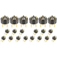 Torribaly 20 Connecteurs Plaqués Or à 3 Broches pour Microphone, Adaptateur de Conversion Audio KTV, Haut-Parleur, Accessoires de Microphone