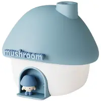 Tlily Réservoir D'Eau de 300 Ml, Humidificateur D'Air en Forme de Champignon, Veilleuse pour la Maison et le Bureau, Bleu