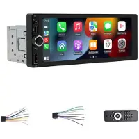 Typecat 1 Din 6,86 Pouces Autoradio Sans Fil CarPlay Android Auto Lecteur Multimédia Lecteur MP5 Universel Mirror Link IPS Écran A