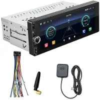 Typecat Autoradio 6,86 Pouces 1 DIN MP5, , Écran Portable, Navigation, Sans Fil, Carplay, Android Auto, 2+32G