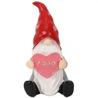 Semoic Décoration de Table de Nains de Jardin pour la Saint-Valentin, Sculpture en Résine Sans Visage, Figurine de Nains de Jardin, Ornement pour Table de